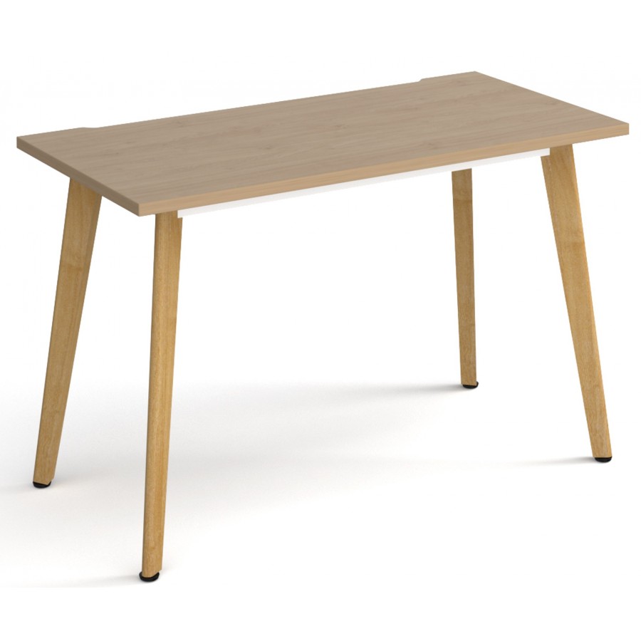 Giza Straight Desk with Wooden Legs
